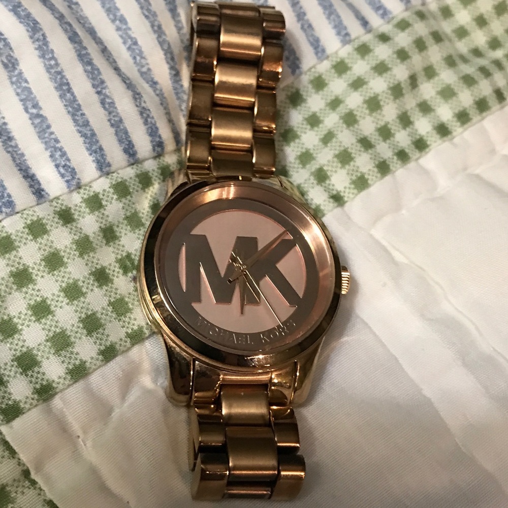 MK Mini Runway Rose Gold Stainless Steel Watch